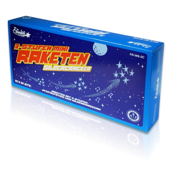 3-Stufen Mini-Raketen Silbercracker 10Stk.