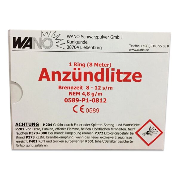 Anzündlitze Rot 8m