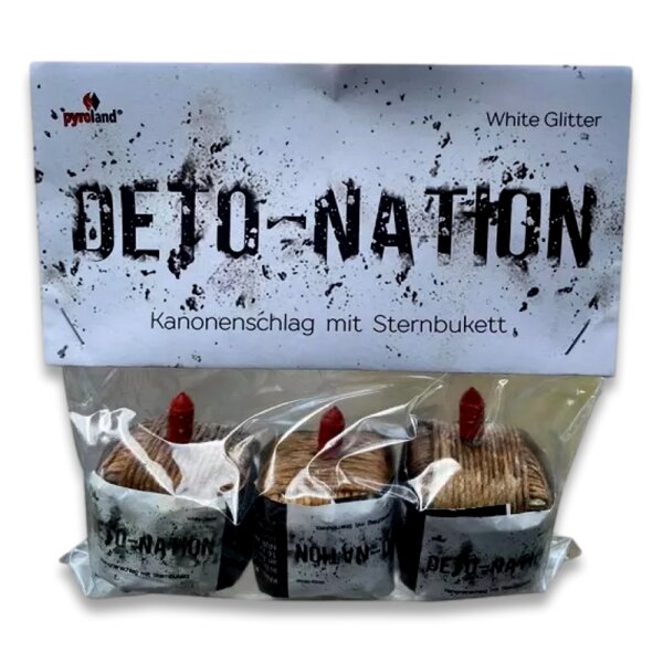 Deto-Nation White Glitter 3Stk.